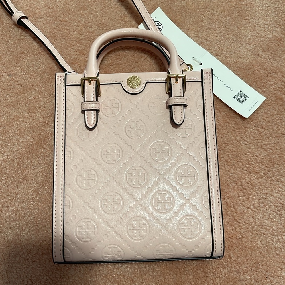 Tory Burch Elegant Pink /peach Handbag priced for quick sale/comes with dust bag